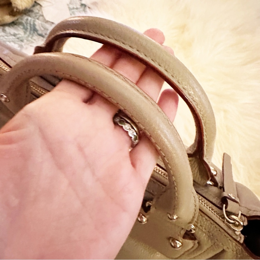 Kate Spade‎ Grey/Taupe Pebbled Leather Handbag - Picture 7 of 12